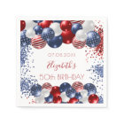 Birthday patriotic USA red white blue flag