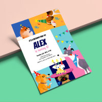 Birthday Paw-ty Kids Birthday Invitation