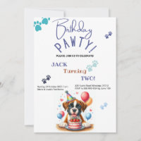 Birthday Pawty Boxer Dog Personalised Birthday