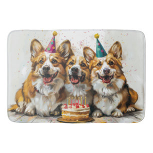 Birthday Pembroke Welsh Corgi Dogs Bath Mat
