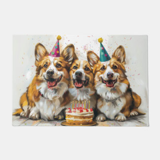 Birthday Pembroke Welsh Corgi Dogs Doormat