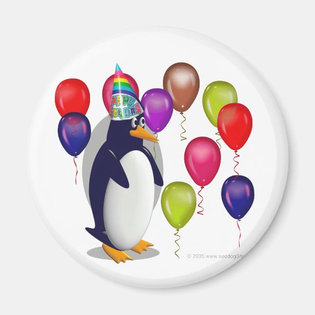 Birthday Penguin Magnet (Front)