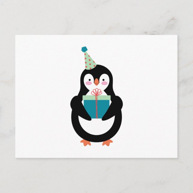 Birthday Penguin Postcard (Front)