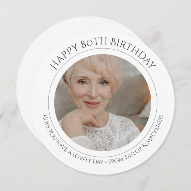 Birthday Personalised Photo and Text Card (Front/Back)