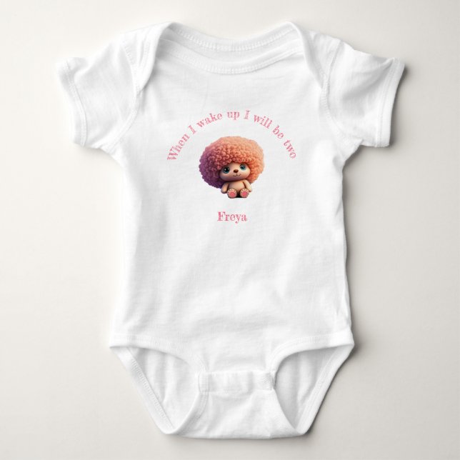  Birthday personalized  Baby Bodysuit (Front)