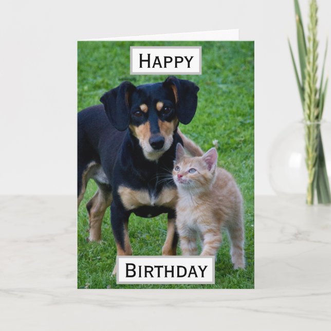 Birthday Pet Parent Photo Card (Front)