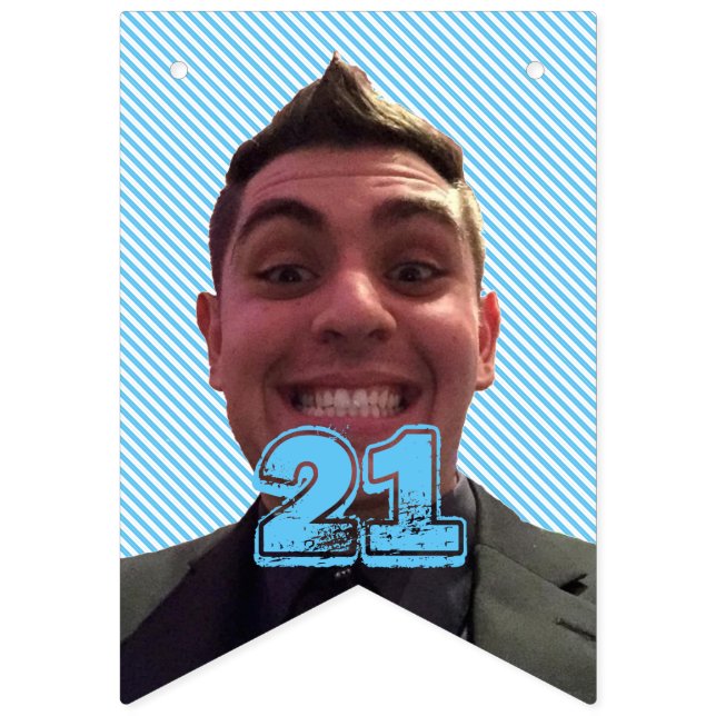 Birthday Photo and Age Bunting (First Flag)