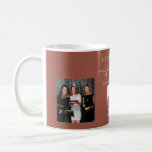 Birthday photo best friends names brown earth coffee mug<br><div class="desc">A gift from friends for a woman's 21st birthday, celebrating her life with 3 of your photos of her, her friends, family, interest or pets. Personalize and add her name, age 21 and your names. A brown earth colored background. Her name is written with a modern hand lettered style script...</div>