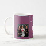Birthday photo best friends names plum purple coffee mug<br><div class="desc">A gift from friends for a woman's 21st birthday, celebrating her life with 3 of your photos of her, her friends, family, interest or pets. Personalise and add her name, age 21 and your names. A girly, feminine plum, purple coloured background. Her name is written with a modern hand lettered...</div>