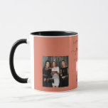 Birthday photo best friends names terracotta earth mug<br><div class="desc">A gift from friends for a woman's 21st birthday, celebrating her life with 3 of your photos of her, her friends, family, interest or pets. Personalise and add her name, age 21 and your names. A terracotta, brown earth coloured background. Her name is written with a modern hand lettered style...</div>