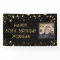 Birthday Photo Black Gold Stars Custom Color