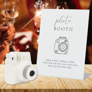 Birthday Photo Booth Tabletop sign
