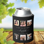 Birthday photo collage black white best friends can cooler<br><div class="desc">A gift from friends for a woman's 21st birthday, celebrating her life with a collage of 6 of your high quality photos of her, her friends, family, interest or pets. Personalise and add her name, age 21 and your names. White text. A chic, classic black background colour. Her name is...</div>
