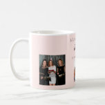 Birthday photo friend blush pink name coffee mug<br><div class="desc">A gift from friends for a woman's 21st birthday, celebrating her life with 3 of your photos of her, her friends, family, interest or pets. Personalise and add her name, age 21 and your names. Black coloured letters. A girly, feminine blush pink, rose gold coloured background. Her name is written...</div>