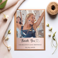 Birthday photo heart rose gold