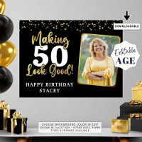 Birthday Photo Making AGE Look Good Black Gold