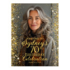 Birthday photo welcome sign gold design