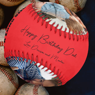 Birthday Photo Worlds Best Dad Personalise Baseball