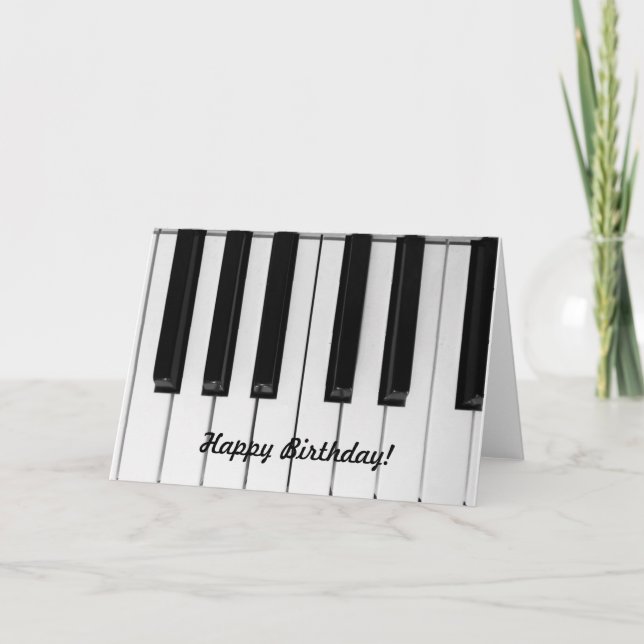 Birthday piano card (Front)