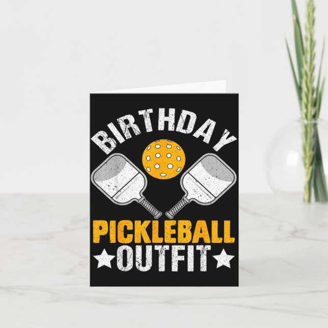 Birthday pickleball vibes dink smash repeat  card (Front)