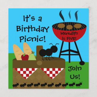 Birthday Picnic Invitations