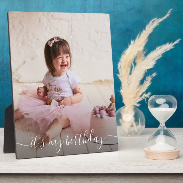 Birthday Picture Frame Easel Back Frameless Photo (Side)