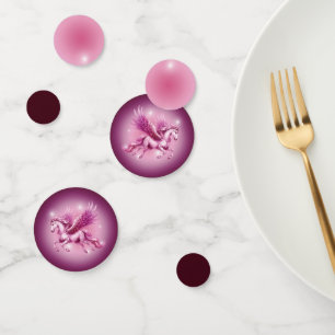 Birthday Pink Pegasus Fantasy Design Confetti