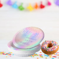 Birthday pink purple glitter holographic name