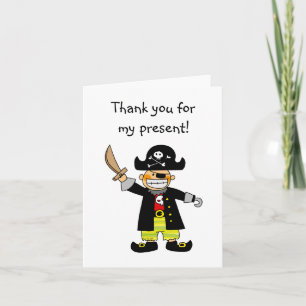 Birthday pirate, Thank you for my present Card