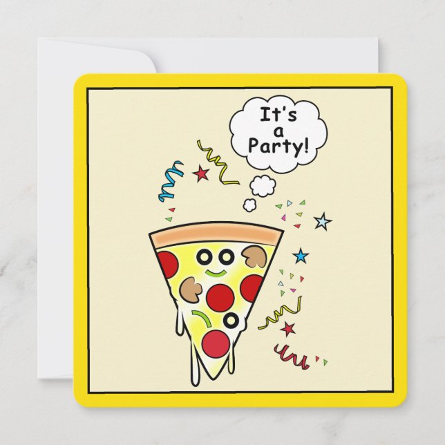 Birthday Pizza Party Invitation (Front)
