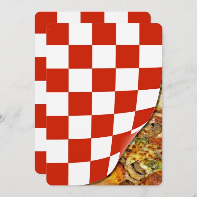 Birthday Pizza Party Invitation (Front/Back)