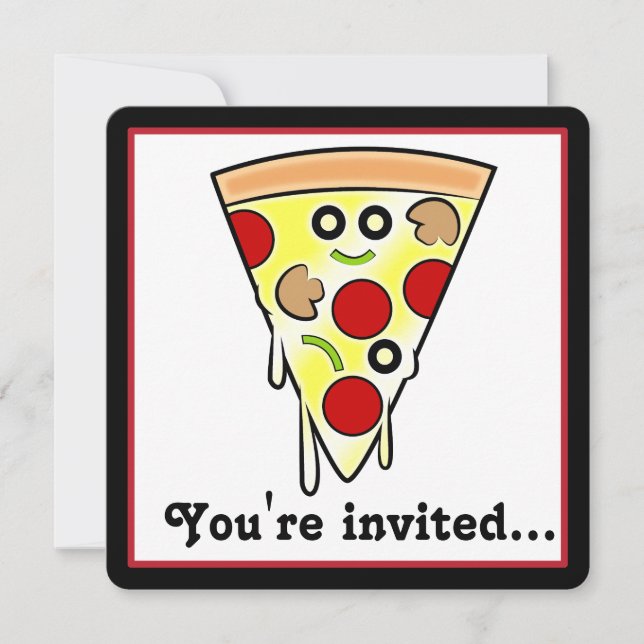 Birthday Pizza Party Invitation (Front)