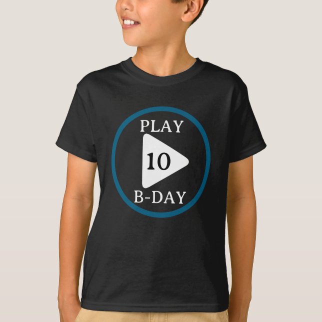 Birthday play button T-Shirt (Front)