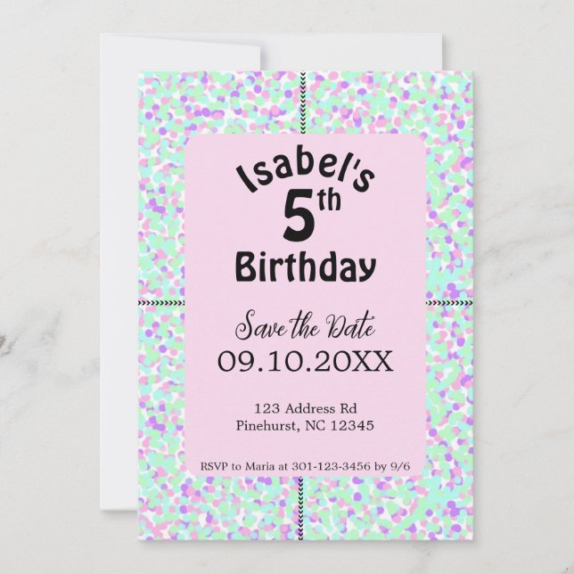 Birthday Polk-A-Dot Initiation for Girls Invitation (Front)