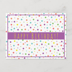 Birthday Polka Dots Happy Birthday Postcard