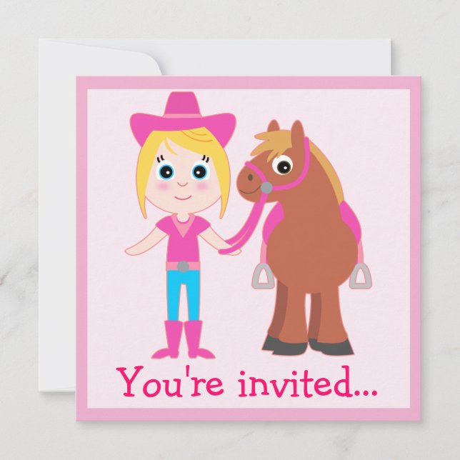 Birthday: Pony Party Invitation (Front)