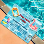 Birthday Pool Party and BBQ Invitation<br><div class="desc">© 2023 Socialite Designs Inc. & LICENSORS.  Celebrate your birthday in style with a pool party and BBQ! Send out these fun and vibrant birthday party invitations to your friends and family,  and get ready for a day of laughter,  delicious food,  and poolside fun.</div>