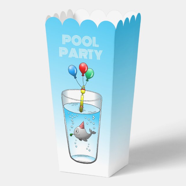 Birthday Pool Party Favour Box (Back)