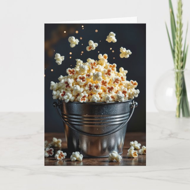Birthday Popcorn Bucket Card (Front)