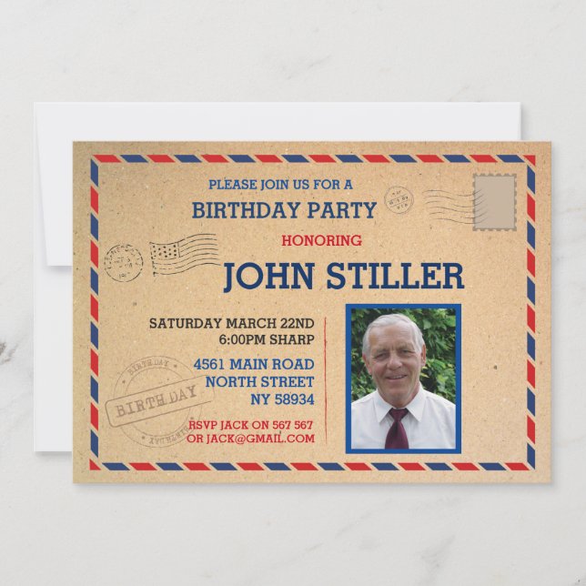 Birthday Postcard Mail Post Photo Mail Post (Front)