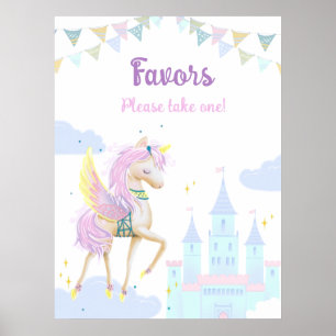 Birthday Poster with an adorable unicorn.