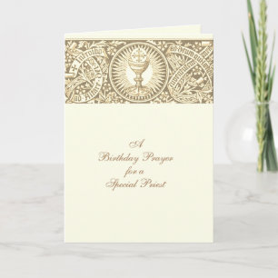 Birthday Prayer Eucharist Latin Prayer for  Priest Card