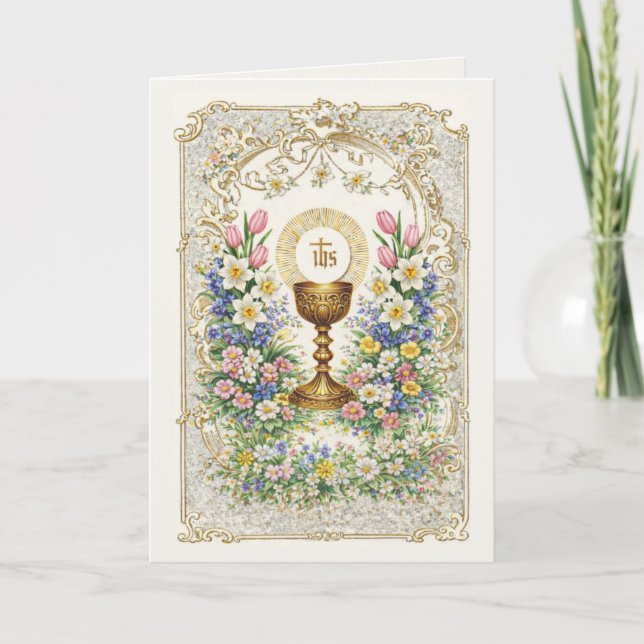 Birthday Prayer Eucharist Scripture Priest Card (Front)