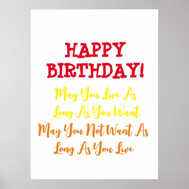 Birthday Prayer Poster (Front)