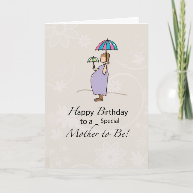 Birthday Pregnant Mum Card (Front)