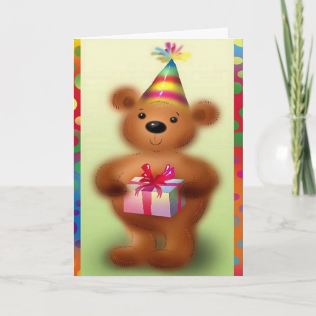 Birthday Present Greeting Card (Front)