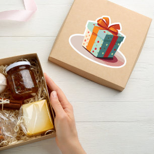 Birthday Present with Orange Bow