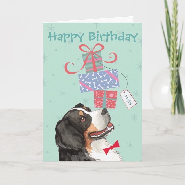 Birthday Presents Berner Card (Front)