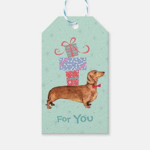 Birthday Presents Dachshund Gift Tags