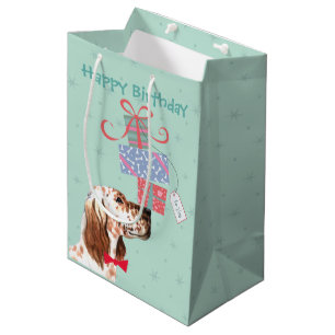 Birthday Presents English Setter Medium Gift Bag